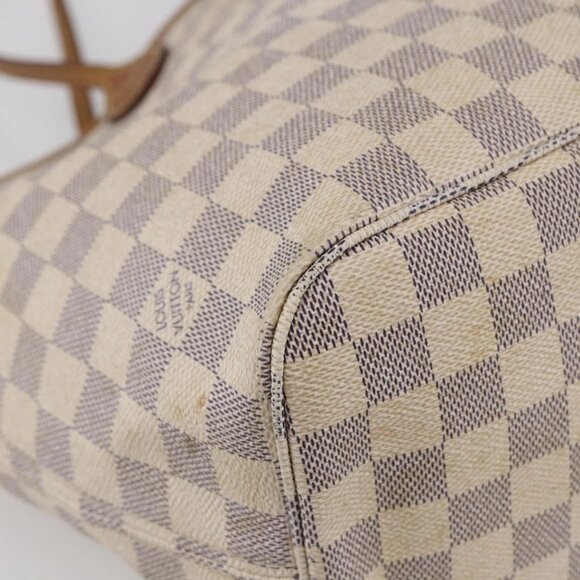 LOUIS VUITTON Damier Azur Neverfull MM Tote Bag N41605 LV Auth 142487 - Picture 4 of 16